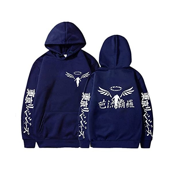 Gambar V-alhalla Tokyo Revengers Sweats à Capuche Graphique Anime pour Hommes et Femmes Vêtements de Sport de survêtement Cos