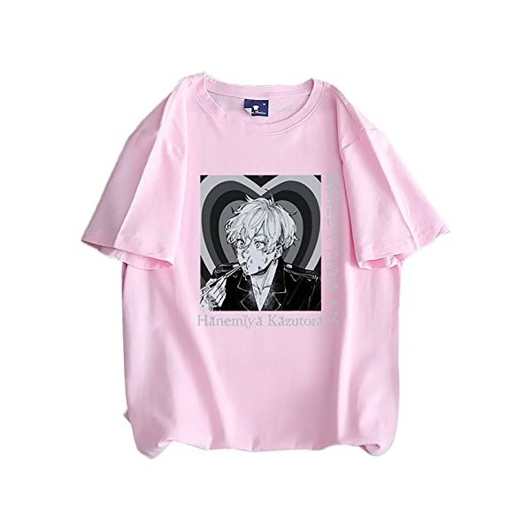 jiminhope Tokyo Revengers t-Shirt Unisexe été décontracté Confortable Coton t-Shirt Anime drôle imprimé Hauts Noirs