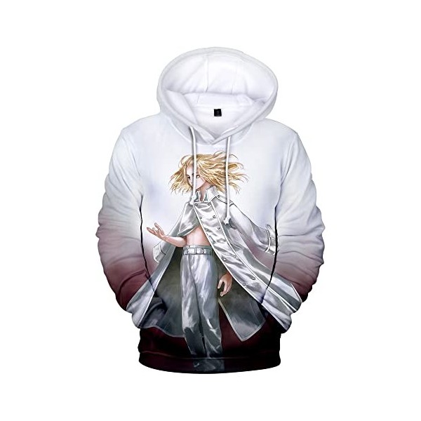 Piccodos Homme Femme Unisexe Anime Sweatshirt impression 3D Pull à capuche Tokyo Revengers Ken Ryuguji Draken Cosplay costume