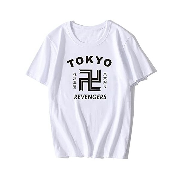 LKY STAR Tokyo Revengers T-Shirt de Japonais Anime Mikey Draken T-Shirt décontracté à Manches Courtes Chemise pour Hommes Fem