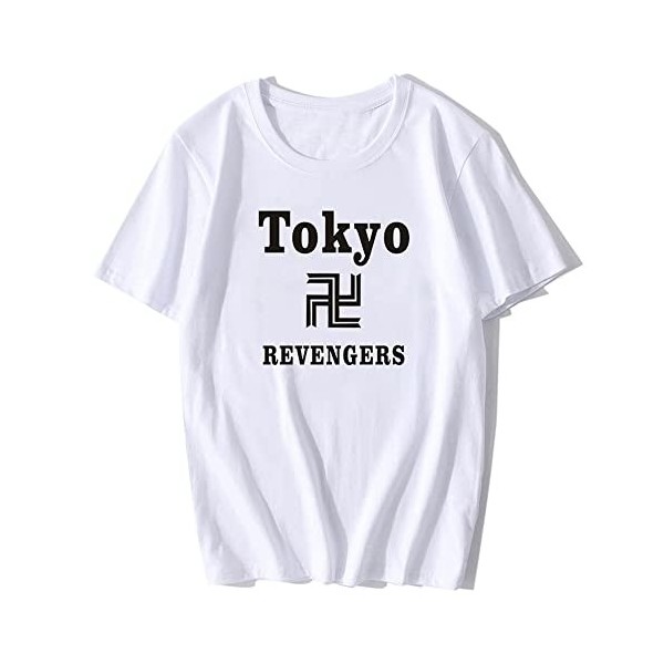 LKY STAR Tokyo Revengers T-Shirt de Japonais Anime Mikey Draken T-Shirt décontracté à Manches Courtes Chemise pour Hommes Fem