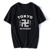 LKY STAR Tokyo Revengers T-Shirt de Japonais Anime Mikey Draken T-Shirt décontracté à Manches Courtes Chemise pour Hommes Fem