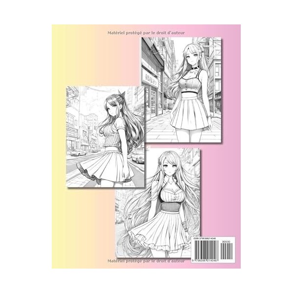 Livre de coloriage MANGA | 35 dessins de jolies filles japonaises: cahier de coloriage manga anime pour fille