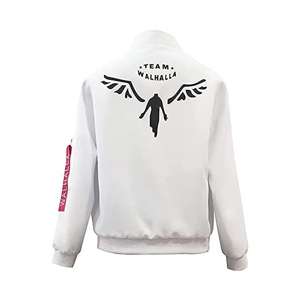 Dream-ty Tokyo Revengers Cosplay, Valhalla Hanemiya Kazutora Manteau Cosplay Costume Veste Haut Sweat Blanc Unisexe à Capuche