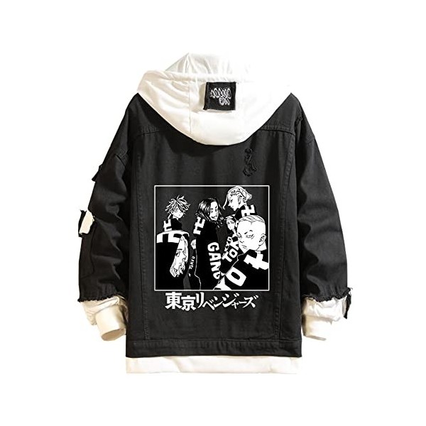 YCGL Tokyo Revengers Veste Mikey Ryuguji Ken Cosplay Costume Sweats à Capuche Anime Vêtements Casuel Veste à Capuchon