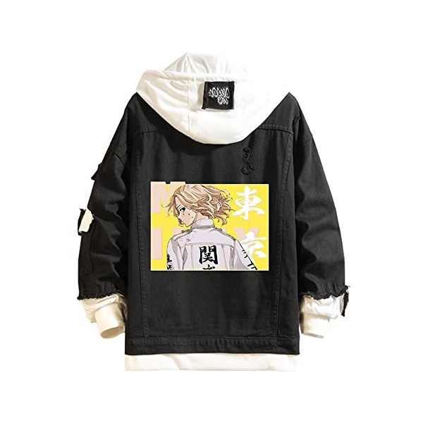 YCGL Tokyo Revengers Veste Mikey Ryuguji Ken Cosplay Costume Sweats à Capuche Anime Vêtements Casuel Veste à Capuchon
