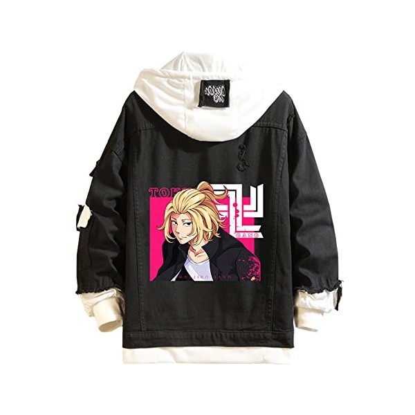 YCGL Tokyo Revengers Veste Mikey Ryuguji Ken Cosplay Costume Sweats à Capuche Anime Vêtements Casuel Veste à Capuchon