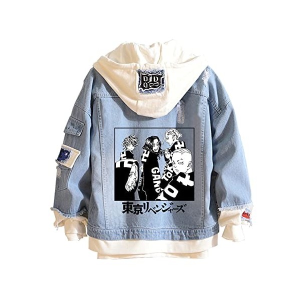 YCGL Tokyo Revengers Veste Mikey Ryuguji Ken Cosplay Costume Sweats à Capuche Anime Vêtements Casuel Veste à Capuchon