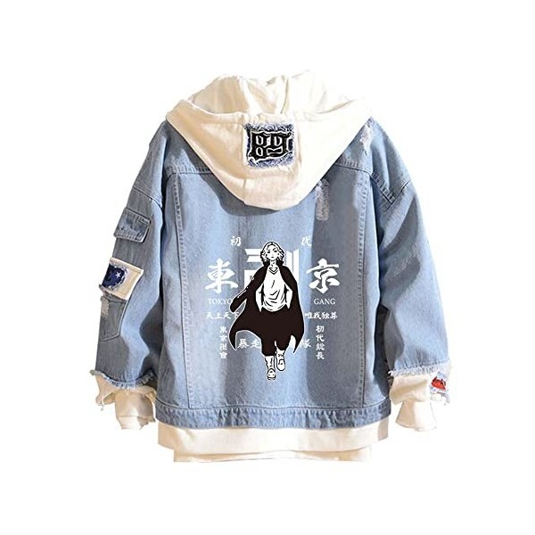 YCGL Tokyo Revengers Veste Mikey Ryuguji Ken Cosplay Costume Sweats à Capuche Anime Vêtements Casuel Veste à Capuchon