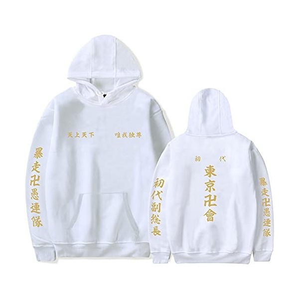 Tokyo Revengers Sweat à Capuche Hommes Femmes Anime Casual Cosplay Manjirou Sano Mikey Draken Hoodies