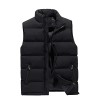 JJPAR Gilets Homme Doudoune sans Manches Slim Zippé Automne Hiver Chaud Épais Blousons Poches Couleur Unie Décontractée Sweat