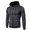 JJPAR Veste Homme Sweat à Capuche Polaire Fashion Personnaliser Double Zippé Hiver Chaud Épais Veste Slim Décontractée Sweats