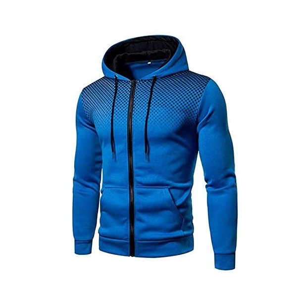 JJPAR Veste Homme Sweat à Capuche Polaire Fashion Personnaliser Double Zippé Hiver Chaud Épais Veste Slim Décontractée Sweats
