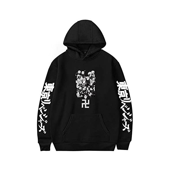 Flyself Garçons Filles Sweats à Capuche Tokyo Revengers Takemichi Hanagaki Ken Ryuguji Manjiro Sano Imprimé Hoodie Manches Lo