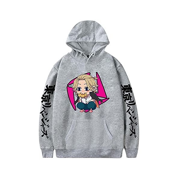 Flyself Garçons Filles Sweats à Capuche Tokyo Revengers Takemichi Hanagaki Ken Ryuguji Manjiro Sano Imprimé Hoodie Manches Lo