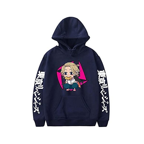 Flyself Garçons Filles Sweats à Capuche Tokyo Revengers Takemichi Hanagaki Ken Ryuguji Manjiro Sano Imprimé Hoodie Manches Lo