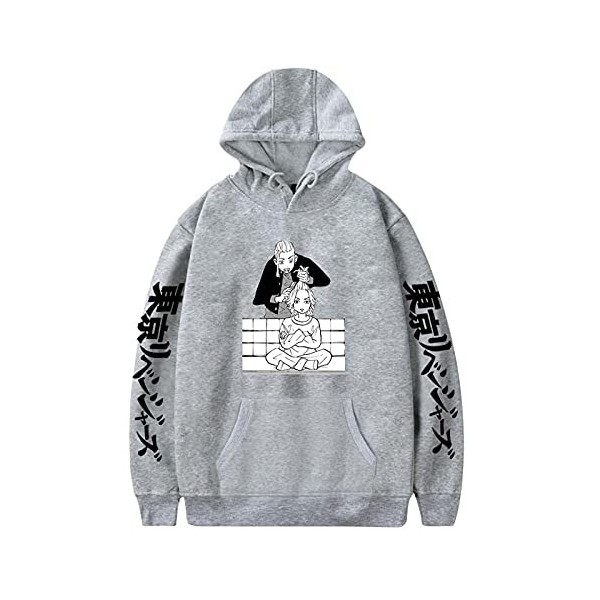Flyself Garçons Filles Sweats à Capuche Tokyo Revengers Takemichi Hanagaki Ken Ryuguji Manjiro Sano Imprimé Hoodie Manches Lo