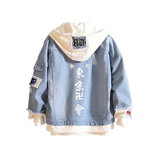 YCGL Tokyo Revengers Sweat à Capuche Ryuguji Ken Manjiro Sano Cosplay Costume Casuel Veste à Capuchon