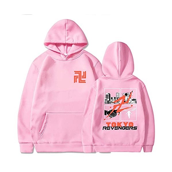 Flyself Unisexe Tokyo Revengers Sweats à Capuche Takemichi Hanagaki Ken Ryuguji Manjiro Sano Manga Animé Japonais Cosplay Gar