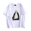 jiminhope Tokyo Revengers t-Shirt Unisexe été décontracté Confortable Coton t-Shirt Anime drôle imprimé Hauts Noirs