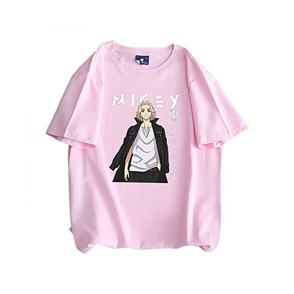 jiminhope Tokyo Revengers t-Shirt Unisexe été décontracté Confortable Coton t-Shirt Anime drôle imprimé Hauts Noirs