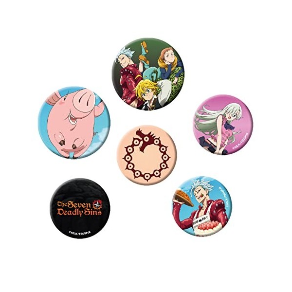 ABYSTYLE - THE SEVEN DEADLY SINS Pack de Badges Mix