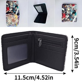 Ropniik Anime Academia Porte-Cartes en Cuir, Motif Dessin Animé Portefeuille en Cuir Portefeuille à 2 Volets pour Enfants Et 