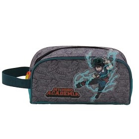 My Hero Academia - Trousse de toilette, trousse de toilette, fourre-tout, couleur grise, produit officiel marques CyP 