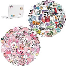 100 Pcs Stickers, Autocollant Scrapbooking, Gomettes Autocollantes, Autocollant Kawaii, Stickers Manga, Stickers Ordinateur P