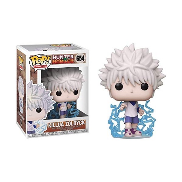 POP Hunter x Hunter Killua Zoldyck Funko Pop! Figurine en vinyle avec étui de protection compatible Pop Box, Multicolore, 9,5