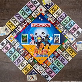 USAOPOLY Monopoly Naruto | Jeu de monopoly à collectionner avec série de mangas japonais | Lieux familiers et moments embléma