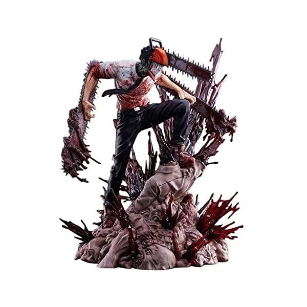 Kelisidunaec Chainsaw Man Figurine, Anime Figure Modèle Denji Statue