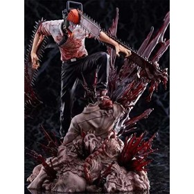 Kelisidunaec Chainsaw Man Figurine, Anime Figure Modèle Denji Statue