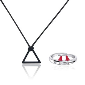Chainsaw Man collier Anime theme ring Birthday decoration gift Décorations de fête Collier triangle Anneau de Corne de Diable