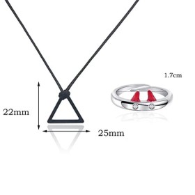 Chainsaw Man collier Anime theme ring Birthday decoration gift Décorations de fête Collier triangle Anneau de Corne de Diable