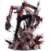 Jaycheen Chainsaw Man Anime Action Figurine 29 cm Denji Position debout Modèle PVC Statue Ornement Jouet Collection Cadeau