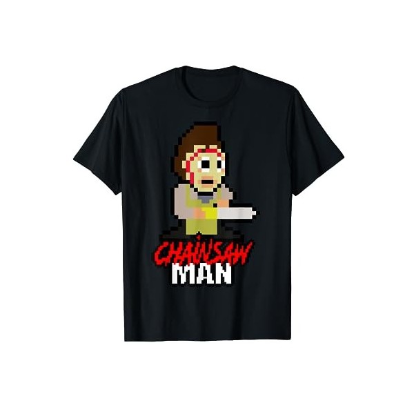 Chainsaw Man Jeu dhorreur rétro 8 bits T-Shirt