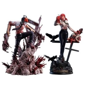 Gooyeh Lot de 2 figurines Makima et Denji Chainsaw Man Anime Figrue Modèle Collection Boutique Boxed Figruen Décoration dint