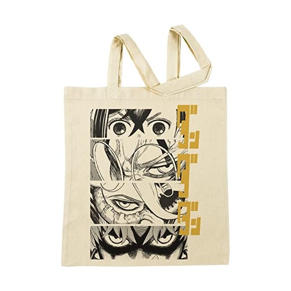 Dandadan Anime Eyes W Kaji Beige Sac à Provisions Réutilisable