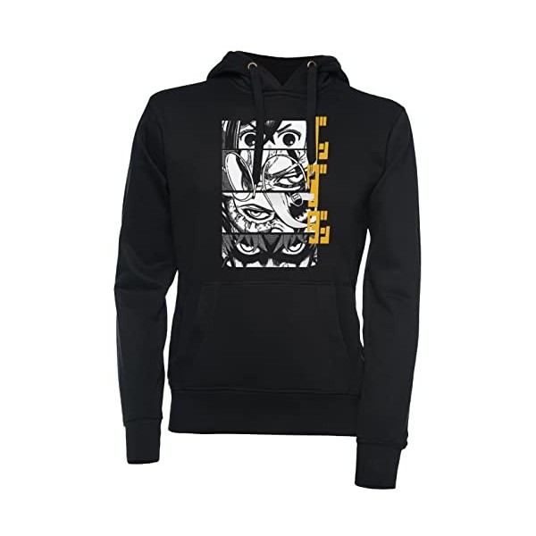 Dandadan Anime Eyes W Kaji Unisexe Sweat À Capuche Noir