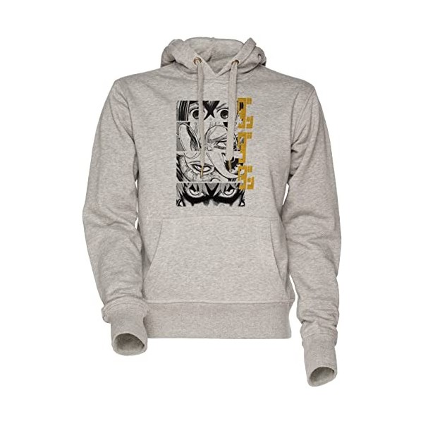 Dandadan Anime Eyes W Kaji Unisexe Homme Femme Sweat À Capuche Sweat-Shirt Gris Mens Womens Hoodie Sweatshirt Grey