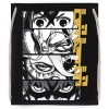 Dandadan Anime Eyes W Kaji Noir Sac de Sport à Cordon Black Drawstring Gym Bag