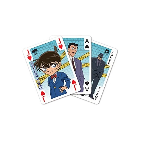 SAKAMI - Detektiv Conan - Case Closed - 52 Cartes à Jouer de Poker Jeu de Cartes Deck Playing Cards - Original et sous Licenc