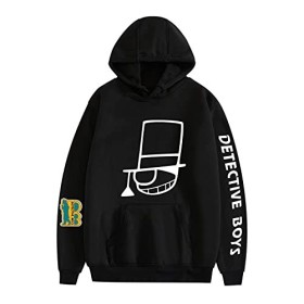 Sweat à Capuche Unisexe Detective Conan personnalité Anime Kuroba Kaito Sweat surdimensionné Poche Pull Edogawa Conan Sweat