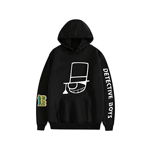 Sweat à Capuche Unisexe Detective Conan personnalité Anime Kuroba Kaito Sweat surdimensionné Poche Pull Edogawa Conan Sweat