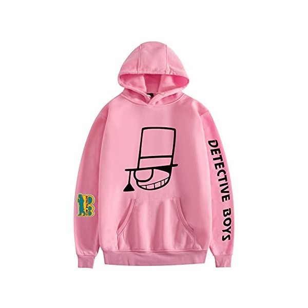 Sweat à Capuche Unisexe Detective Conan personnalité Anime Kuroba Kaito Sweat surdimensionné Poche Pull Edogawa Conan Sweat