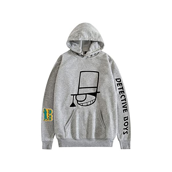 Sweat à Capuche Unisexe Detective Conan personnalité Anime Kuroba Kaito Sweat surdimensionné Poche Pull Edogawa Conan Sweat