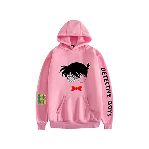 Sweat à Capuche Unisexe Detective Conan personnalité Anime Kuroba Kaito Sweat surdimensionné Poche Pull Edogawa Conan Sweat