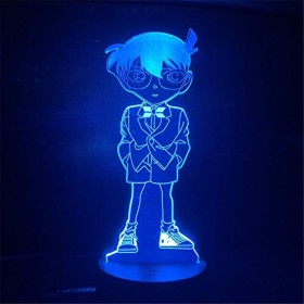 Détective Conan 3D veilleuse couleur changeante Led Illusion lumière lampe de bureau décor Table Lampara Conan Anime pour enf