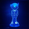 Détective Conan 3D veilleuse couleur changeante Led Illusion lumière lampe de bureau décor Table Lampara Conan Anime pour enf